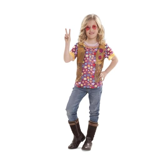 My Other Me Hippie Kostüm für Mädchen, inklusive bedrucktem T-Shirt in Braun und Rosa, Größe 2–4 Jahre, perfekt für einen Urlaub voller Frieden und Liebe My Other Me Hippie Kostüm für Mädchen, inklusive bedrucktem T-Shirt in Braun und Rosa, Größe 2–4 Jahre, perfekt für einen Urlaub voller Frieden und Liebe von My Other Me