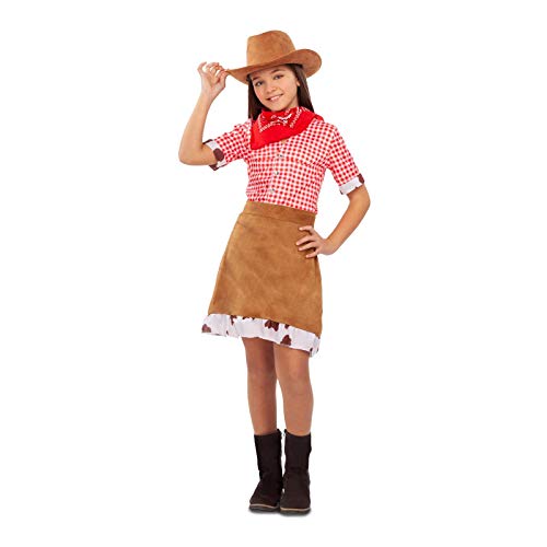 My Other Me Hübsches Cowgirl-Kostüm für Mädchen Western-Verkleidung braun-rot-weiss - Multicolore von My Other Me