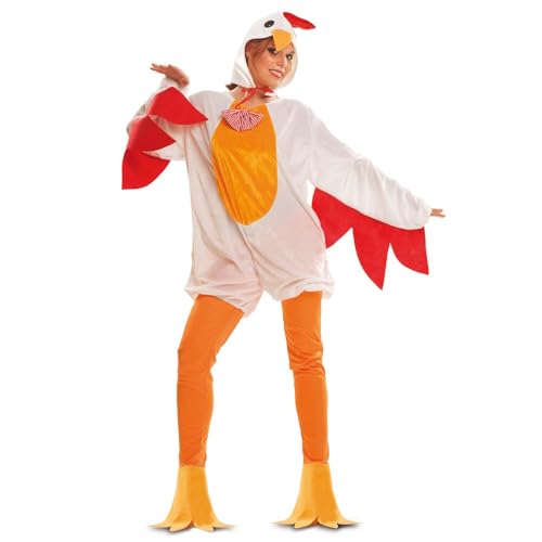 My Other Me Hühner-Kostüm für Erwachsene, Unisex, mit Mütze, Overall und Hose mit Fußsack in Rot und Orange, Größe M, ein Blickfang auf jeder Bauernhof-Party My Other Me Hühner-Kostüm für Erwachsene, Unisex, mit Mütze, Overall und Hose mit Fußsack in Rot und Orange, Größe M, ein Blickfang auf jeder Bauernhof-Party von My Other Me