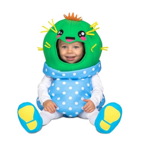 My Other Me Kaktus-Kostüm für Babys, Unisex, blau und grün, mit Anzug, Mütze und Söckchen, Größe 12-24 Monate. Entdecken Sie eine Welt voller Weichheit und Lächeln von My Other Me
