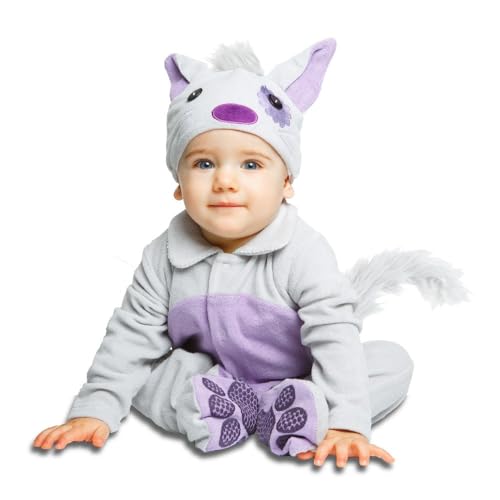 My Other Me Katzenkostüm für Babys, Unisex, violett, mit Mütze, Overall, Schwanz und Schnuller, Größe 7-12 Monate. Machen Sie jeden Tag zu einem entzückenden Katzenabenteuer von My Other Me