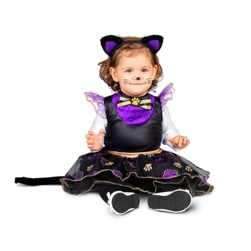 My Other Me Katzenkostüm für Mädchen, mit Kleid, Schwanz und Haarreif in Schwarz und Lila, Größe 12-24 Monate. Perfekt für einen Tag voller Magie und Spaß My Other Me Katzenkostüm für Mädchen, mit Kleid, Schwanz und Haarreif in Schwarz und Lila, Größe 12-24 Monate. Perfekt für einen Tag voller Magie und Spaß von My Other Me