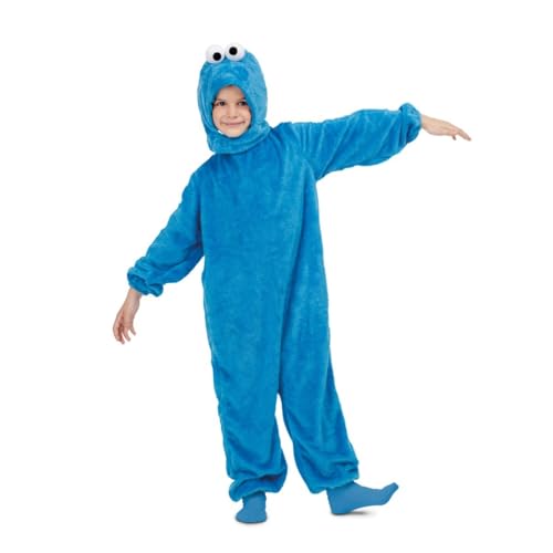 My Other Me Keksmonster-Kostüm für Kinder, Unisex, Größe 7-9 Jahre, inklusive blauem pelzigen Overall mit Kapuze und aufgenähten Augen in Kugelform. My Other Me Keksmonster-Kostüm für Kinder, Unisex, Größe 7-9 Jahre, inklusive blauem pelzigen Overall mit Kapuze und aufgenähten Augen in Kugelform. von My Other Me