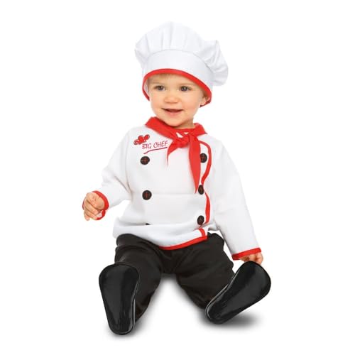 My Other Me Kinder-Koch-Kostüm für Babys, Unisex, mit Hut, Halstuch, Jacke und Hose, weiß und rot, Größe 0-6 Monate, so süß wie ein frisch gebackener Cupcake My Other Me Kinder-Koch-Kostüm für Babys, Unisex, mit Hut, Halstuch, Jacke und Hose, weiß und rot, Größe 0-6 Monate, so süß wie ein frisch gebackener Cupcake von My Other Me