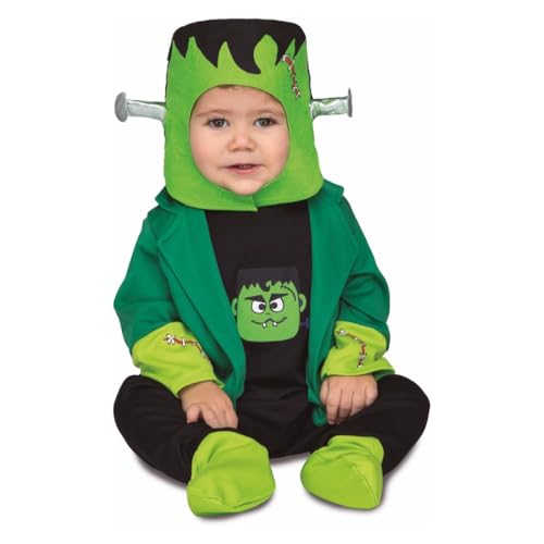 My Other Me Kinderkostüm Frankenstein-Monster mit Mütze und Overall in Schwarz und Grün, Größe 7-12 Monate. Perfekt für ein unvergessliches Halloween My Other Me Kinderkostüm Frankenstein-Monster mit Mütze und Overall in Schwarz und Grün, Größe 7-12 Monate. Perfekt für ein unvergessliches Halloween von My Other Me