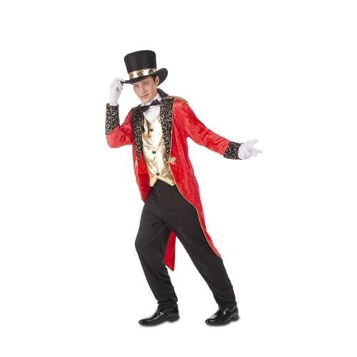My Other Me Kostüm für Herren, Größe XXXL, inklusive roter Jacke mit Schulterklappen, passendem Kragen und Bündchen, integrierter goldener Weste, schwarzer Hose, Hut und Fliege. Showman. My Other Me Kostüm für Herren, Größe XXXL, inklusive roter Jacke mit Schulterklappen, passendem Kragen und Bündchen, integrierter goldener Weste, schwarzer Hose, Hut und Fliege. Showman. von My Other Me