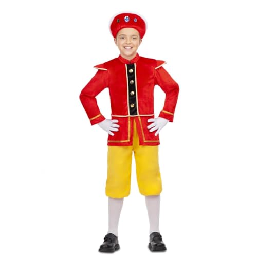My Other Me Kostüm für Kinder, Unisex, mit Mütze, Jacke und Hose, in Rot und Gelb, Größe 7-9 Jahre. Perfekt, um auf Weihnachtsfeiern hervorzustechen von My Other Me