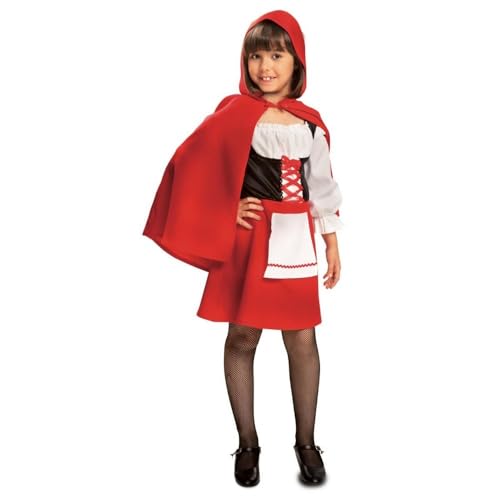 My Other Me Kostüm für Mädchen, Rotkäppchen, mit Kleid und Umhang mit Kapuze, Größe 3-4 Jahre. Perfekt zum Blenden in jedem Märchen von My Other Me
