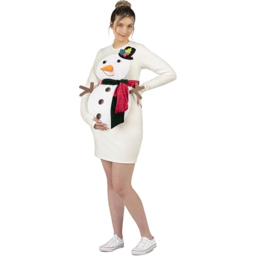 My Other Me Kostüm für erwachsene Schwangere, Schneemann, inkl. Kleid mit Schärpe, verziert mit Schal und Mütze, weiß, Größe M, perfekt für ein auffälliges und originelles Weihnachten My Other Me Kostüm für erwachsene Schwangere, Schneemann, inkl. Kleid mit Schärpe, verziert mit Schal und Mütze, weiß, Größe M, perfekt für ein auffälliges und originelles Weihnachten von My Other Me