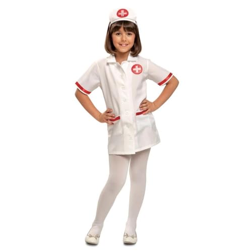 My Other Me - Krankenschwester-Kostüm für Mädchen, mit Kopfschmuck und Kleid, Weiß und Rot, Größe 10-12 Jahre. Perfekt, um Träume zu inspirieren, anderen zu helfen von My Other Me