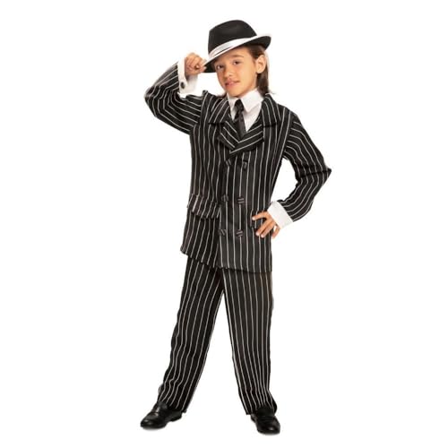 My Other Me Mafios-Kostüm für Kinder, mit Hemd, Krawatte, Jacke und Hose, schwarz und weiß, Größe 5–6 Jahre. Perfekt für einen stilvollen Charakter auf jeder Party von My Other Me