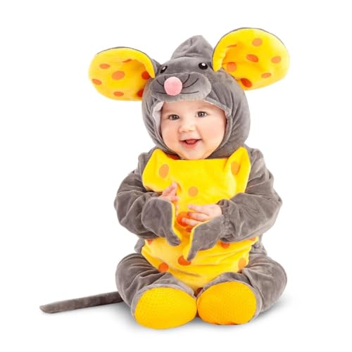 My Other Me Mauskostüm für Babys, Unisex, Gelb und Grau, mit Mütze, Body und Schwanz, Größe 0-6 Monate. Ein Hauch von Zärtlichkeit für jeden besonderen Anlass von My Other Me
