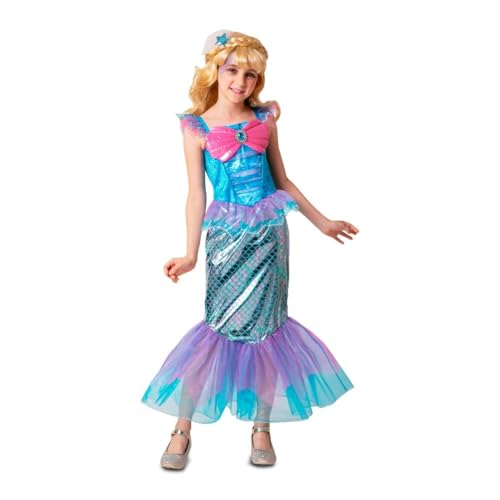 My Other Me Meerjungfrauenkostüm für Mädchen, blau und grün, mit Kleid und Kopfschmuck, Größe 5-6 Jahre, perfekt für eine magische Unterwasserparty My Other Me Meerjungfrauenkostüm für Mädchen, blau und grün, mit Kleid und Kopfschmuck, Größe 5-6 Jahre, perfekt für eine magische Unterwasserparty von My Other Me