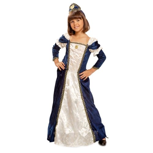 My Other Me Mittelalterliches Damenkostüm für Mädchen, Größe 3-4 Jahre, inklusive langem Kleid mit weißem Mittelstreifen und goldenen Stickereien, langen geschichteten Ärmeln und passendem Stirnband My Other Me Mittelalterliches Damenkostüm für Mädchen, Größe 3-4 Jahre, inklusive langem Kleid mit weißem Mittelstreifen und goldenen Stickereien, langen geschichteten Ärmeln und passendem Stirnband von My Other Me