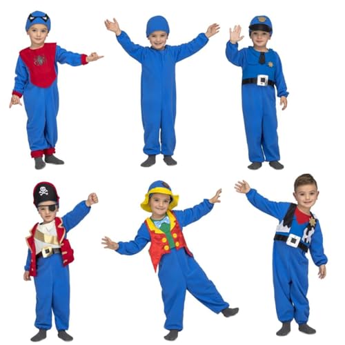 My Other Me Multithemenkostüm für Babys, Unisex, blau, mit Overall, Mütze und Accessoires aus Textilien, Größe 12-24 Monate. Feiern Sie jeden Tag mit einem anderen Charakter von My Other Me
