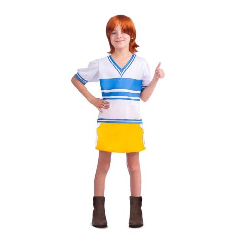 My Other Me Nami-Kostüm für Mädchen mit Perücke, T-Shirt und Rock in Weiß und Orange, Größe 10-12 Jahre. Perfekt für Abenteuer voller Spaß von My Other Me
