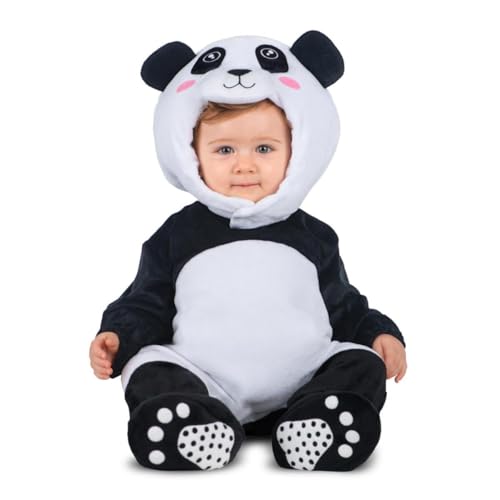 My Other Me Panda-Kostüm für Babys, Unisex, mit Mütze, Overall, Schwanz und Söckchen, schwarz und weiß, Größe 12-24 Monate. Ihr Kleiner wird der süßeste Panda im Wald sein. von My Other Me
