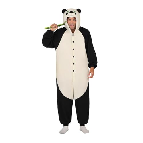 My Other Me Panda-Kostüm für Erwachsene, Unisex, Einheitsgröße, inklusive Kigurumi, beige und schwarz, mit Kapuze mit gesticktem Gesicht und Schwanz, geeignet für Größen XS bis M. My Other Me Panda-Kostüm für Erwachsene, Unisex, Einheitsgröße, inklusive Kigurumi, beige und schwarz, mit Kapuze mit gesticktem Gesicht und Schwanz, geeignet für Größen XS bis M. von My Other Me
