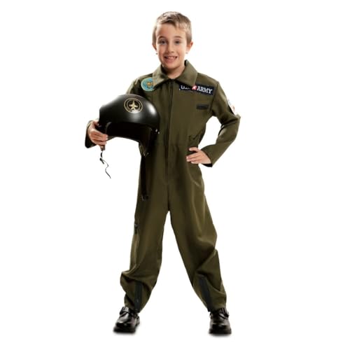 My Other Me Pilotenkostüm für Kinder, Größe 7-9 Jahre. Inklusive olivgrünem Overall mit Frontreißverschluss, funktionellen Taschen, Emblemen und Reißverschlüssen an den Knöcheln. My Other Me Pilotenkostüm für Kinder, Größe 7-9 Jahre. Inklusive olivgrünem Overall mit Frontreißverschluss, funktionellen Taschen, Emblemen und Reißverschlüssen an den Knöcheln. von My Other Me