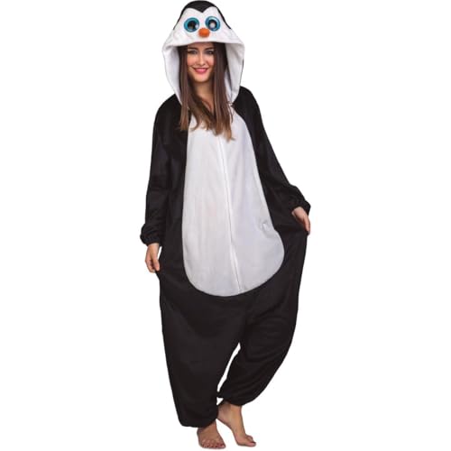 My Other Me Pinguin-Kostüm für Kinder, Unisex, mit Kapuze, schwarz und weiß, Größe 10–12 Jahre. Perfekt für Ihre lustigen Nächte von My Other Me