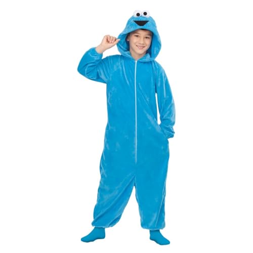 My Other Me Plätzchenmonster-Kostüm für Kinder, Unisex, Größe 7-9 Jahre. Inklusive blauem Overall mit Kapuze und aufgenähten Augen in Kugelform. My Other Me Plätzchenmonster-Kostüm für Kinder, Unisex, Größe 7-9 Jahre. Inklusive blauem Overall mit Kapuze und aufgenähten Augen in Kugelform. von My Other Me