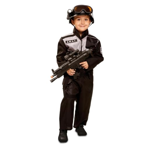 My Other Me Polizei-Kostüm für Babys, Unisex, mit Overall in Grau und Schwarz, Größe 12-24 Monate, perfekt für geheime Missionen und spannende Abenteuer von My Other Me