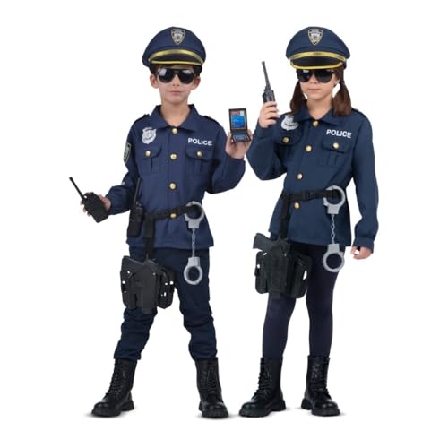 My Other Me Polizei-Kostüm für Kinder, Unisex, Größe 5-7 Jahre. Inklusive Mütze, Brille, blaue Jacke mit Taschen, goldenen Knöpfen und Schulterklappen, Abzeichen, Handschellen, Walkie-Talkie, Pistole My Other Me Polizei-Kostüm für Kinder, Unisex, Größe 5-7 Jahre. Inklusive Mütze, Brille, blaue Jacke mit Taschen, goldenen Knöpfen und Schulterklappen, Abzeichen, Handschellen, Walkie-Talkie, Pistole von My Other Me