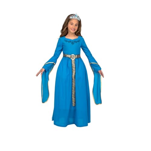 My Other Me Prinzessinnenkostüm für Mädchen, Größe 7-9 Jahre. Inklusive langem blauem Kleid mit goldenen und silbernen Details mit langen hängenden Ärmeln und silbernem Haarreif mit Strasssteinen. My Other Me Prinzessinnenkostüm für Mädchen, Größe 7-9 Jahre. Inklusive langem blauem Kleid mit goldenen und silbernen Details mit langen hängenden Ärmeln und silbernem Haarreif mit Strasssteinen. von My Other Me