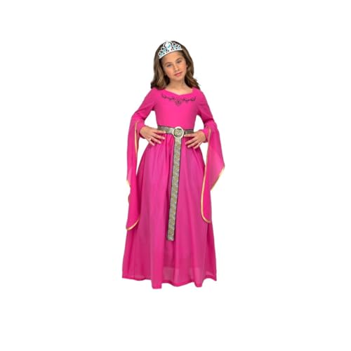 My Other Me Prinzessinnenkostüm für Mädchen, Größe 7-9 Jahre. Inklusive langem rosa Kleid mit goldenen und silbernen Details mit langen hängenden Ärmeln und silbernem Haarreif mit Strasssteinen. My Other Me Prinzessinnenkostüm für Mädchen, Größe 7-9 Jahre. Inklusive langem rosa Kleid mit goldenen und silbernen Details mit langen hängenden Ärmeln und silbernem Haarreif mit Strasssteinen. von My Other Me