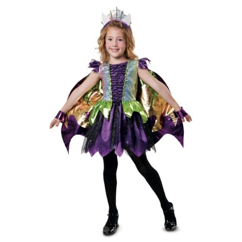 My Other Me Prinzessinnenkostüm für Mädchen, mit Kleid und Haarreif in Lila und Grün, Größe 5–6 Jahre. Perfekt zum Leuchten auf jeder eleganten Party von My Other Me