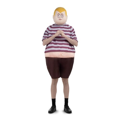 My Other Me Pugsley Addams Kostüm für Erwachsene, mit Maske, T-Shirt mit Bauch und Hose, Rot und Schwarz, Größe M, perfekt für Mottopartys und Halloween von My Other Me