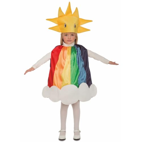 My Other Me Regenbogen-Kostüm für Babys, Unisex, Größe 1–2 Jahre, inklusive buntem Kleid mit Wolke und Sonnenhut mit bemalten Augen. Farbe und Zärtlichkeit in jedem Strahl. My Other Me Regenbogen-Kostüm für Babys, Unisex, Größe 1–2 Jahre, inklusive buntem Kleid mit Wolke und Sonnenhut mit bemalten Augen. Farbe und Zärtlichkeit in jedem Strahl. von My Other Me