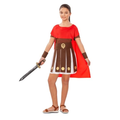 My Other Me Römische Kriegerin Kostüm für Mädchen mit Umhang, Kleid, Gürtel und Armreifen in braun und rot, Größe 5-6 Jahre, ideal für einen epischen Karneval My Other Me Römische Kriegerin Kostüm für Mädchen mit Umhang, Kleid, Gürtel und Armreifen in braun und rot, Größe 5-6 Jahre, ideal für einen epischen Karneval von My Other Me