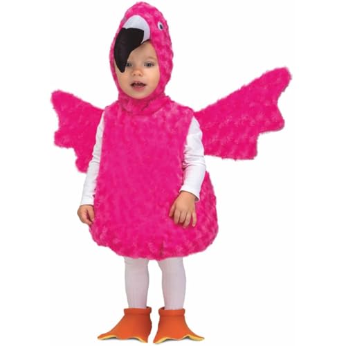 My Other Me Rosa Flamingo-Kostüm für Babys, Unisex, mit Kleid, Mütze, Schuhe und Flügeln, Größe 12-24 Monate. Perfekt für eine lustige Familienkostümparty von My Other Me
