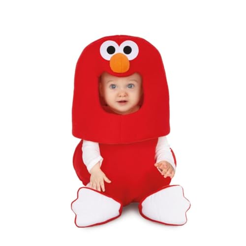 My Other Me Rotes Elmo-Kostüm für Babys, Unisex, mit Anzug, Mütze und Schuhen, Größe 0-6 Monate. Perfekt, um jedem Treffen einen Hauch von Zärtlichkeit zu verleihen von My Other Me