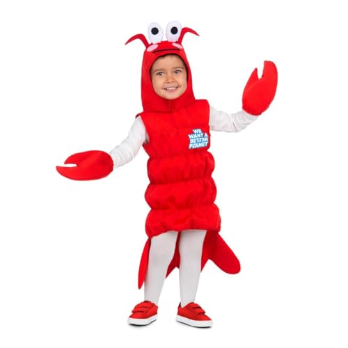 My Other Me Rotes Gamba-Kostüm für Babys, Unisex, mit Mütze, Kleid und Fäustlingen, Größe 12-24 Monate, perfekt für erste Partys und schöne Fotos von My Other Me
