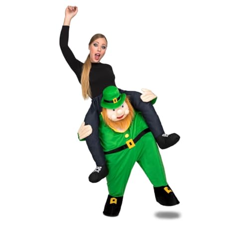 My Other Me Saint Patrick-Kostüm für Erwachsene, Unisex, Einheitsgröße (XS bis XL), inklusive grüner Hose mit Kopf, Gürtel, Hut und falschen grauen Beinen mit Schnürschuhen. von My Other Me