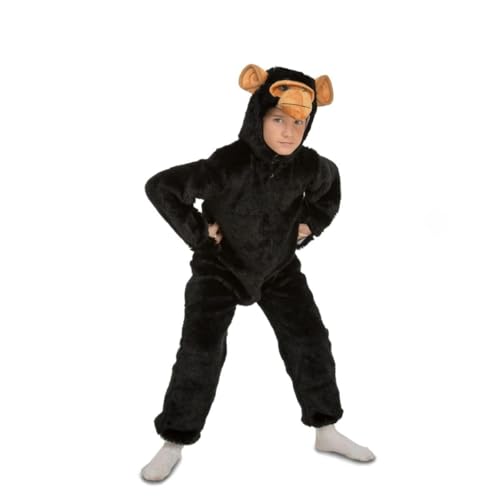 My Other Me Schimpanse-Kostüm für Kinder, Unisex, mit Kapuze, Schwarz, Größe 3-4 Jahre, perfekt für ein wildes Abenteuer im Dschungel My Other Me Schimpanse-Kostüm für Kinder, Unisex, mit Kapuze, Schwarz, Größe 3-4 Jahre, perfekt für ein wildes Abenteuer im Dschungel von My Other Me