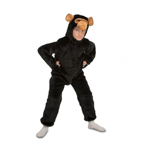 My Other Me Schimpanse-Kostüm für Kinder, Unisex, mit Kapuze, Schwarz, Größe 7-9 Jahre, ideal für eine wilde und lustige Party im Zoo My Other Me Schimpanse-Kostüm für Kinder, Unisex, mit Kapuze, Schwarz, Größe 7-9 Jahre, ideal für eine wilde und lustige Party im Zoo von My Other Me