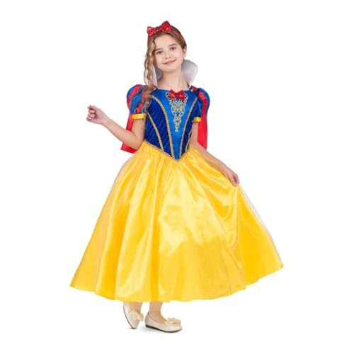 My Other Me Schneewittchen-Prinzessin-Kostüm für Mädchen, mit Kleid, Umhang, Unterrock und Haarreif in Gelb und Blau, Größe 7-9 Jahre. Perfekt, um auf jeder Märchenparty zu blenden My Other Me Schneewittchen-Prinzessin-Kostüm für Mädchen, mit Kleid, Umhang, Unterrock und Haarreif in Gelb und Blau, Größe 7-9 Jahre. Perfekt, um auf jeder Märchenparty zu blenden von My Other Me