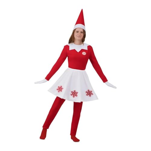 My Other Me Scout Elf-Kostüm für Erwachsene, mit Mütze, T-Shirt, Fäustlingen, Rock und Leggings in Weiß und Rot, Größe M. Perfekt, um eine magische und freche Weihnachtsgeschichte nachzubilden. My Other Me Scout Elf-Kostüm für Erwachsene, mit Mütze, T-Shirt, Fäustlingen, Rock und Leggings in Weiß und Rot, Größe M. Perfekt, um eine magische und freche Weihnachtsgeschichte nachzubilden. von My Other Me