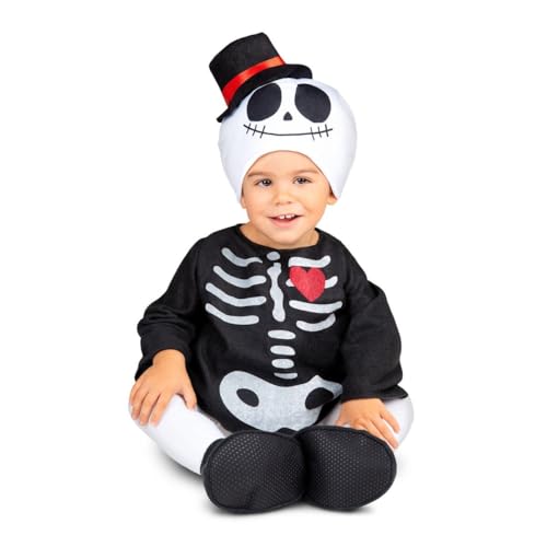 My Other Me Skelett-Kostüm für Babys, Unisex, mit Mütze, Overall und Söckchen, schwarz und weiß, Größe 12-24 Monate. Perfekt für eine schrecklich entzückende Nacht My Other Me Skelett-Kostüm für Babys, Unisex, mit Mütze, Overall und Söckchen, schwarz und weiß, Größe 12-24 Monate. Perfekt für eine schrecklich entzückende Nacht von My Other Me