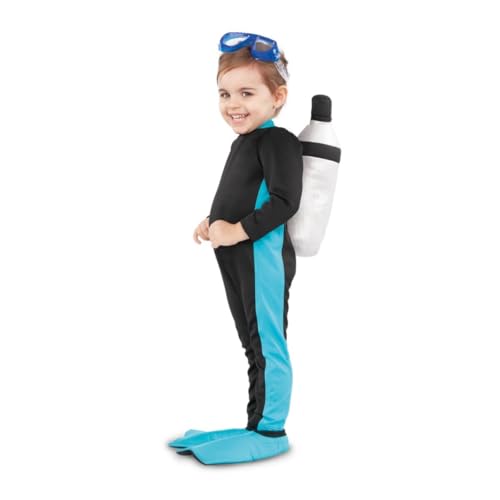 My Other Me Taucher-Kostüm, Unisex, blau und schwarz, mit Sauerstoffflasche, Overall und Stiefelstulpen, Größe 7-12 Monate. Entdecken Sie Unterwasserwelten mit Stil! My Other Me Taucher-Kostüm, Unisex, blau und schwarz, mit Sauerstoffflasche, Overall und Stiefelstulpen, Größe 7-12 Monate. Entdecken Sie Unterwasserwelten mit Stil! von My Other Me