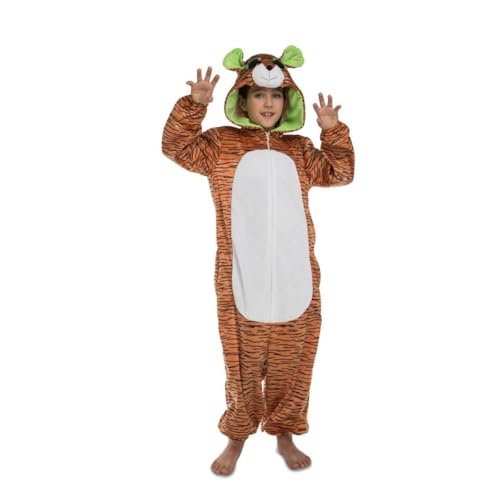 My Other Me Tiger-Pyjama, Unisex, mit Kapuze, weiß und orange, Größe 10-12 Jahre. Wecken Sie Ihre wilde Seite bei jedem Winterabenteuer auf von My Other Me