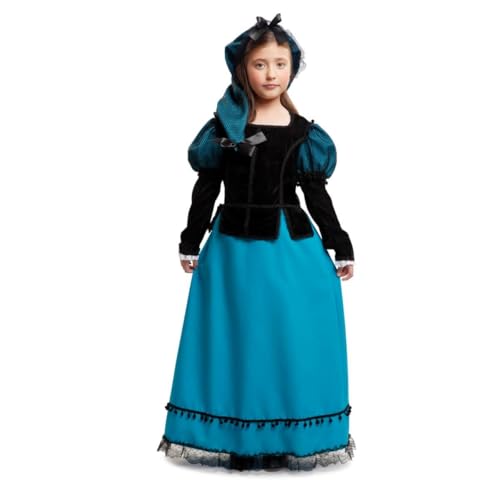 My Other Me Traditionelles Goyesca-Kostüm für Mädchen, mit Kleid und Kopfschmuck in Blau und Schwarz, Größe 12-24 Monate. Sieht aus wie eine echte Dame von My Other Me