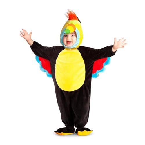 My Other Me Tukan-Kostüm für Babys, Unisex, mit Mütze, Body und Söckchen in Gelb und Schwarz, Größe 7-12 Monate. Lassen Sie Ihr Kind seine exotischste Seite erkunden. von My Other Me