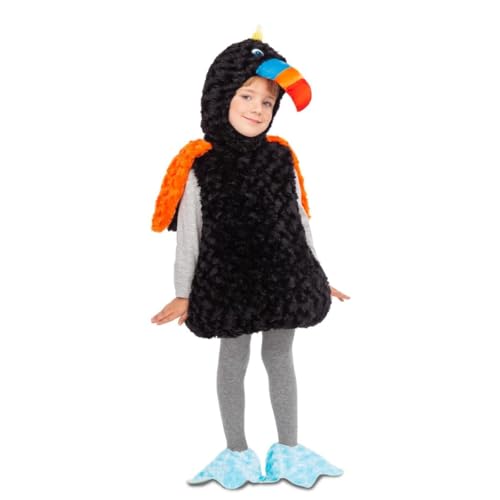 My Other Me Tukan-Kostüm für Kinder, Unisex, mit Kleid, Mütze und Söckchen, orange und schwarz, Größe 5-6 Jahre, perfekt für eine Abenteuerparty im Dschungel von My Other Me