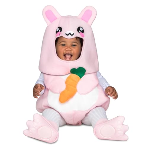 My Other Me Unisex-Baby-Kostüm, Hase, weiß und rosa, mit Anzug, Mütze und Schuhen, Größe 7-12 Monate. Entdecken Sie die Zärtlichkeit von Ihrem besten Ausdruck von My Other Me