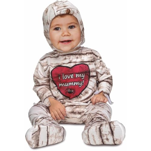My Other Me Unisex-Baby-Mumienkostüm mit Overall und Mütze in Rot und Weiß, Größe 7-12 Monate. Ihr Baby wird auf jeder Party entzückend gruselig aussehen My Other Me Unisex-Baby-Mumienkostüm mit Overall und Mütze in Rot und Weiß, Größe 7-12 Monate. Ihr Baby wird auf jeder Party entzückend gruselig aussehen von My Other Me