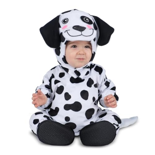 My Other Me Unisex-Babykostüm Dalmatinerhund, schwarz und weiß, mit Mütze, Overall, Schwanz und Söckchen, Größe 24-36 Monate. Werden Sie zum entzückendsten Hund. von My Other Me